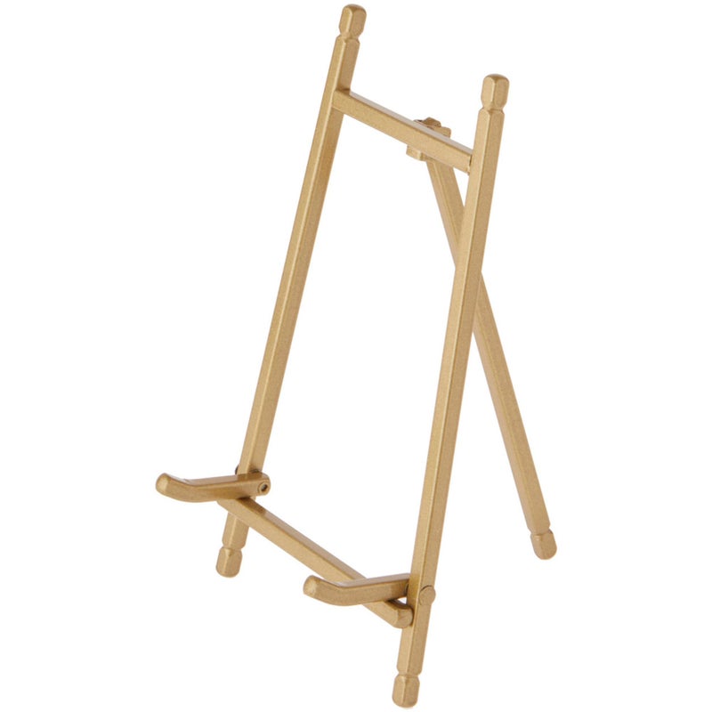 Bard's Satin Gold-toned Metal Easel, 7" H x 4.25" W x 4.5" D - Image 5